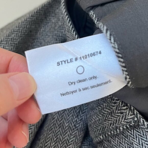 CLUB MONACO HERRINGBONE WOOL FLARE PANT SIZE 10 - Picture 10 of 11